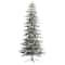 7.5ft. Pre-Lit Slim Flocked Nova Scotia Spruce Artificial Christmas Tree with Warm White LED Lights